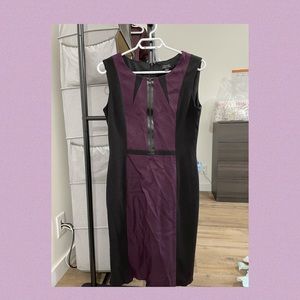 LADIES TAHARI PURPLE & BLACK DRESS